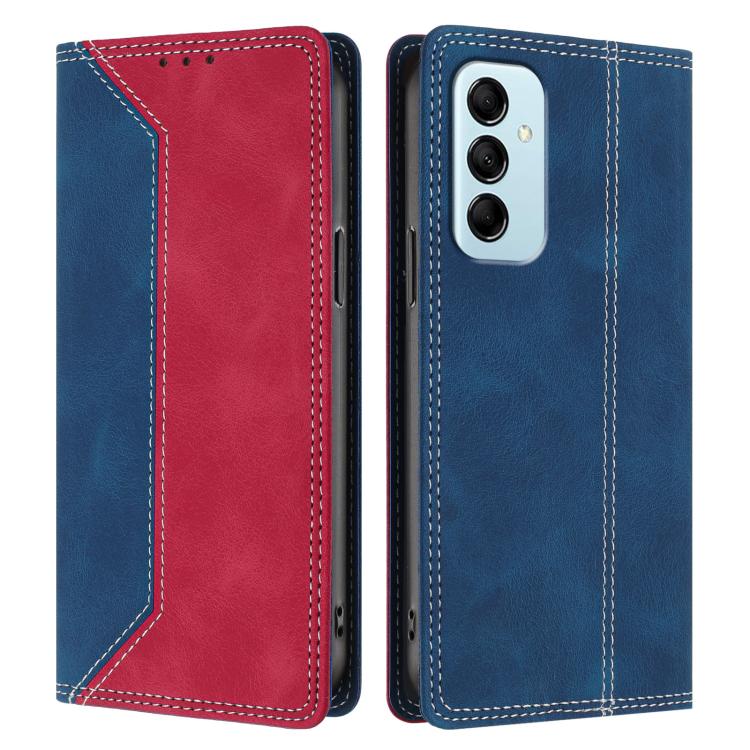 For Galaxy M14 5G Skin Feel Two-tone RFID Blocking Vegan Leather Phone Case