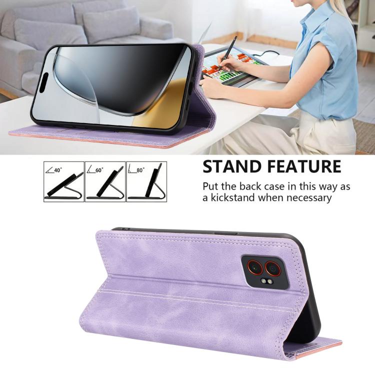 For Galaxy XCover7 Pro Skin Feel Two-tone RFID Blocking Vegan Leather Phone Case
