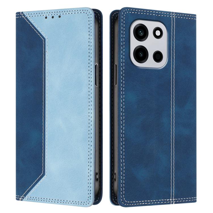For OnePlus Turbo 6 / Turbo 6V Skin Feel Two-tone RFID Blocking Vegan Leather Phone Case