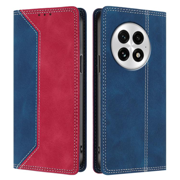 For OnePlus 13 Skin Feel Two-tone RFID Blocking Vegan Leather Phone Case