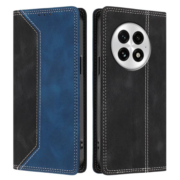 For OnePlus 13 Skin Feel Two-tone RFID Blocking Vegan Leather Phone Case