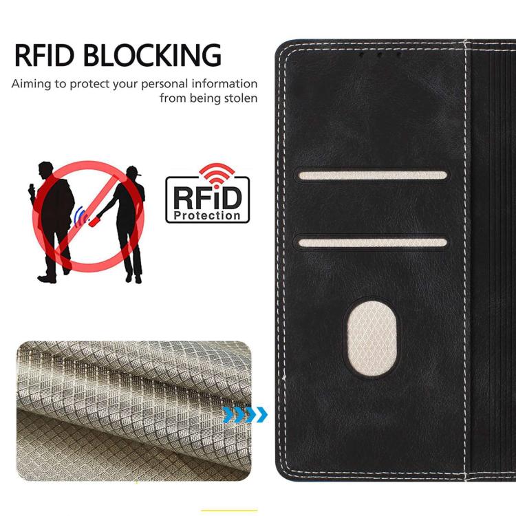 For OnePlus 13 Skin Feel Two-tone RFID Blocking Vegan Leather Phone Case