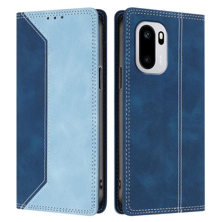 For OnePlus 15R Skin Feel Two-tone RFID Blocking Vegan Leather Phone Case