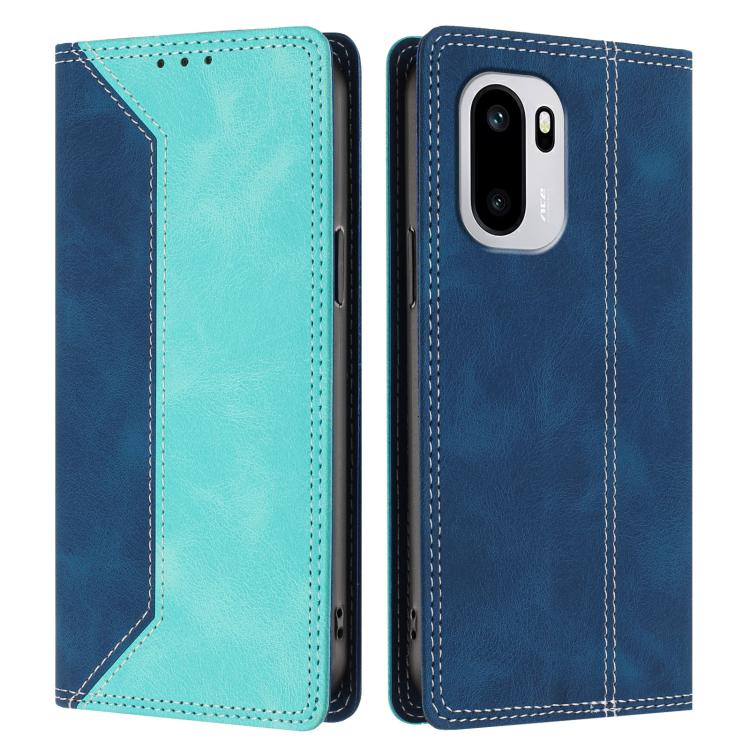 For OnePlus 15R Skin Feel Two-tone RFID Blocking Vegan Leather Phone Case