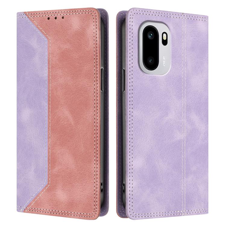For OnePlus 15R Skin Feel Two-tone RFID Blocking Vegan Leather Phone Case