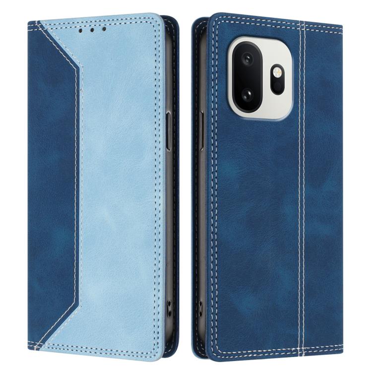 For OnePlus 15T Skin Feel Two-tone RFID Blocking Vegan Leather Phone Case