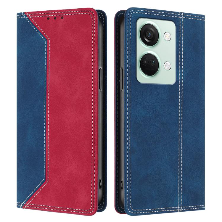For OnePlus Ace 2V / Nord 3 Skin Feel Two-tone RFID Blocking Vegan Leather Phone Case