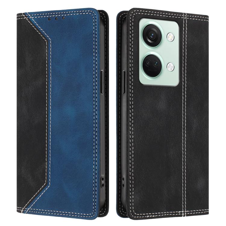 For OnePlus Ace 2V / Nord 3 Skin Feel Two-tone RFID Blocking Vegan Leather Phone Case