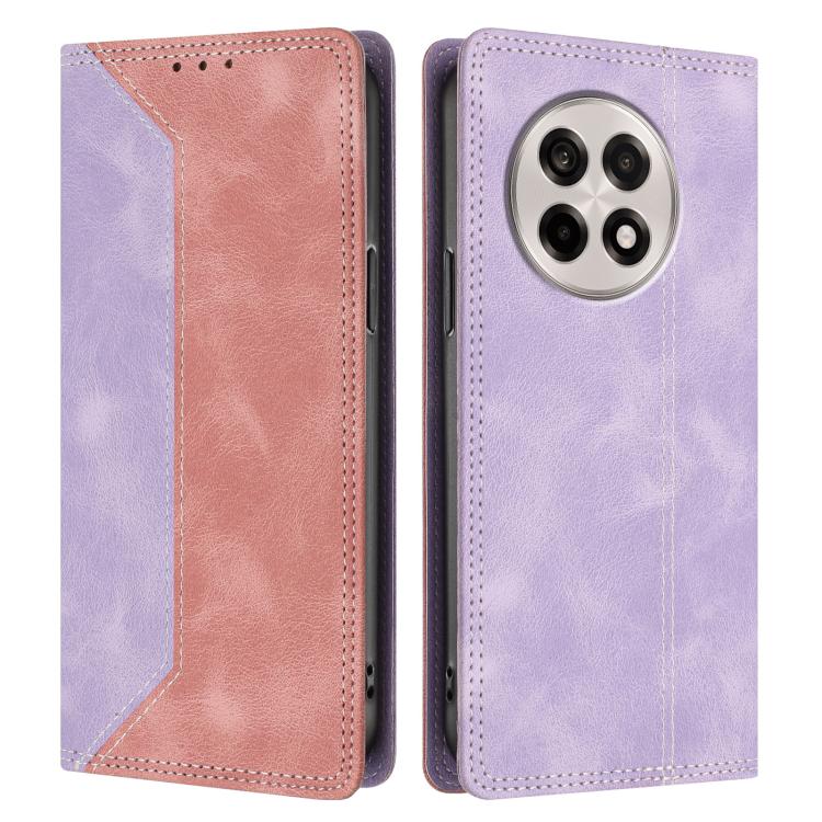 For OnePlus Ace 5 / Ace 5 Pro / 13R 5G Skin Feel Two-tone RFID Blocking Vegan Leather Phone Case