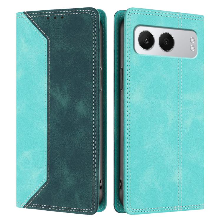 For OnePlus Nord 4 Skin Feel Two-tone RFID Blocking Vegan Leather Phone Case
