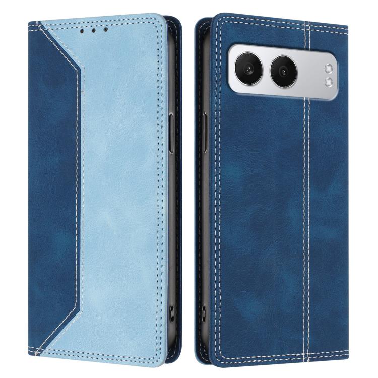 For OnePlus Nord 4 Skin Feel Two-tone RFID Blocking Vegan Leather Phone Case