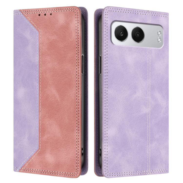 For OnePlus Nord 4 Skin Feel Two-tone RFID Blocking Vegan Leather Phone Case