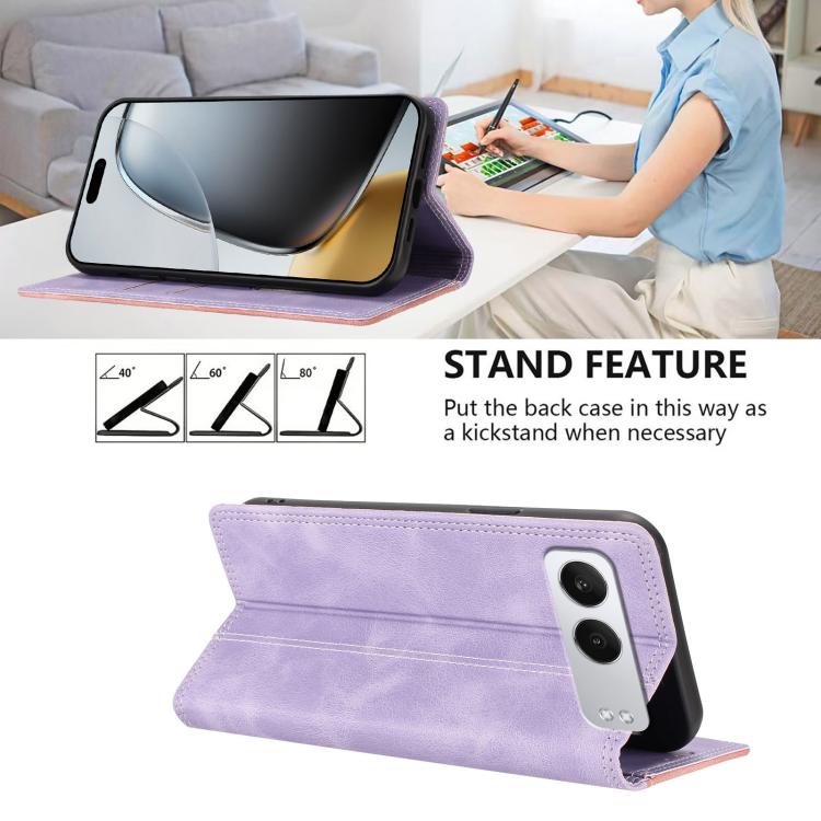 For OnePlus Nord 4 Skin Feel Two-tone RFID Blocking Vegan Leather Phone Case
