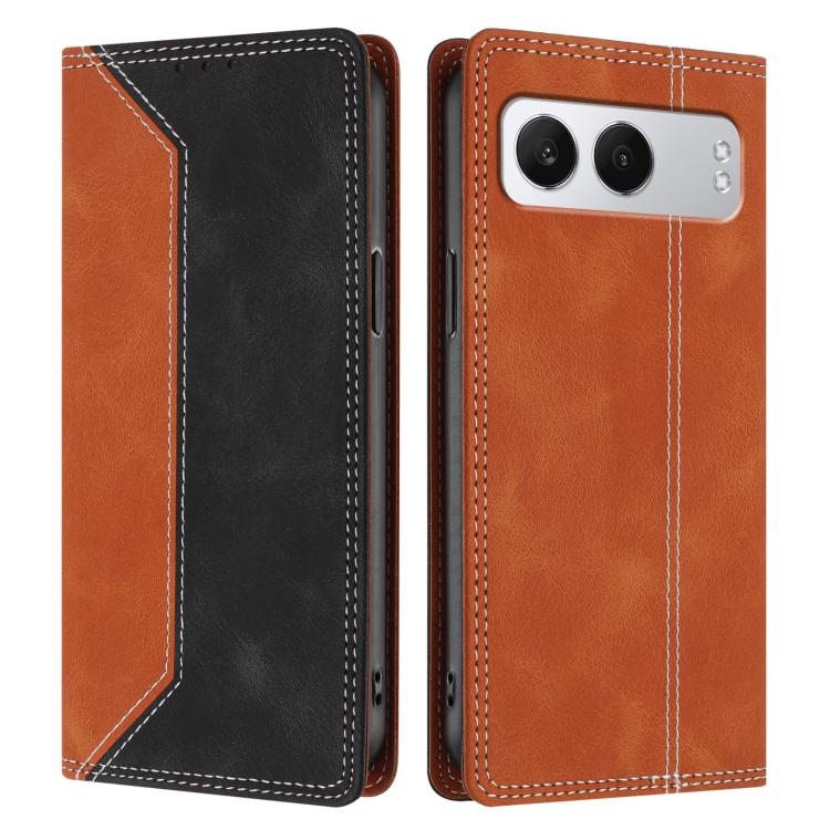 For OnePlus Nord 4 Skin Feel Two-tone RFID Blocking Vegan Leather Phone Case