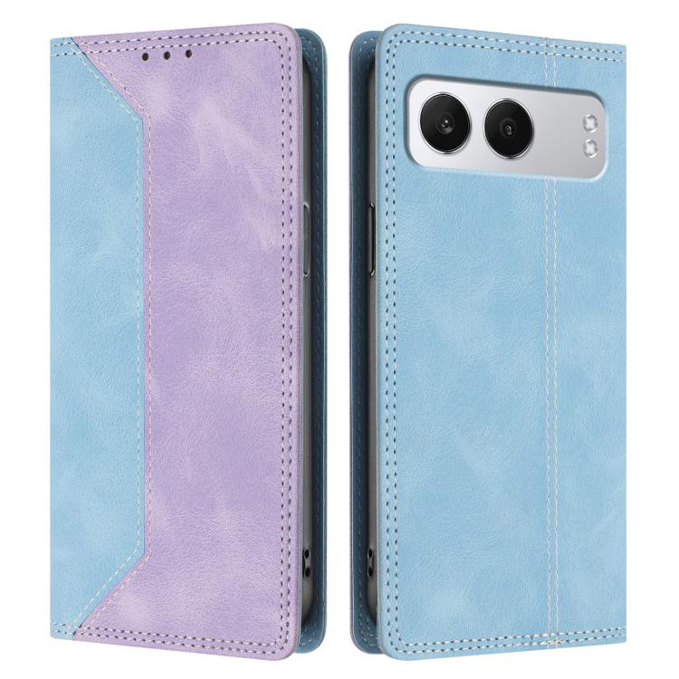 For OnePlus Nord 4 Skin Feel Two-tone RFID Blocking Vegan Leather Phone Case