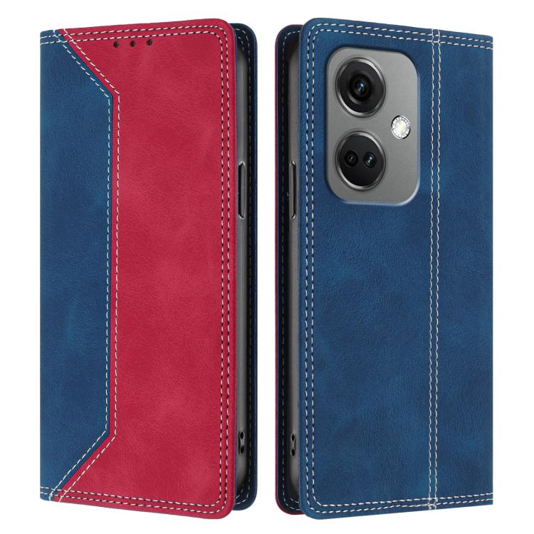 For OnePlus Nord CE3 Skin Feel Two-tone RFID Blocking Vegan Leather Phone Case