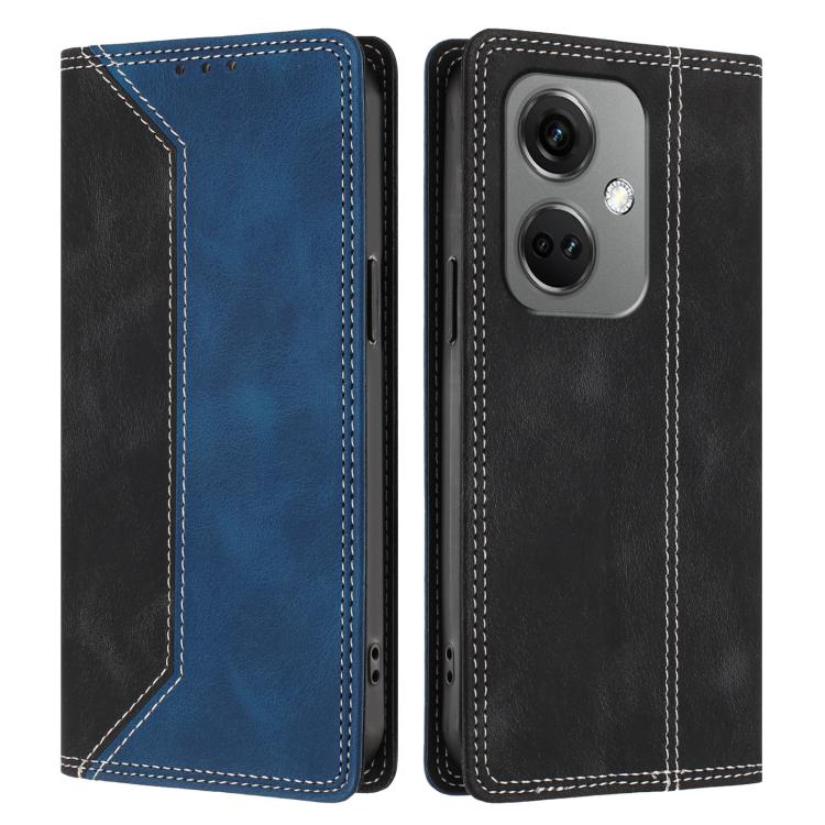 For OnePlus Nord CE3 Skin Feel Two-tone RFID Blocking Vegan Leather Phone Case