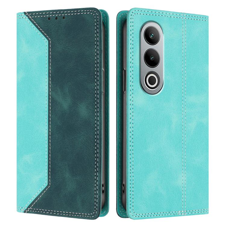 For OnePlus Nord CE4 Skin Feel Two-tone RFID Blocking Vegan Leather Phone Case