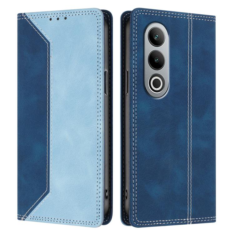 For OnePlus Nord CE4 Skin Feel Two-tone RFID Blocking Vegan Leather Phone Case