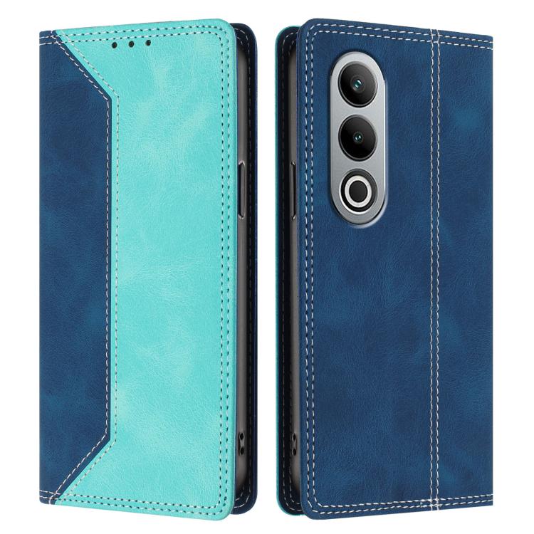 For OnePlus Nord CE4 Skin Feel Two-tone RFID Blocking Vegan Leather Phone Case