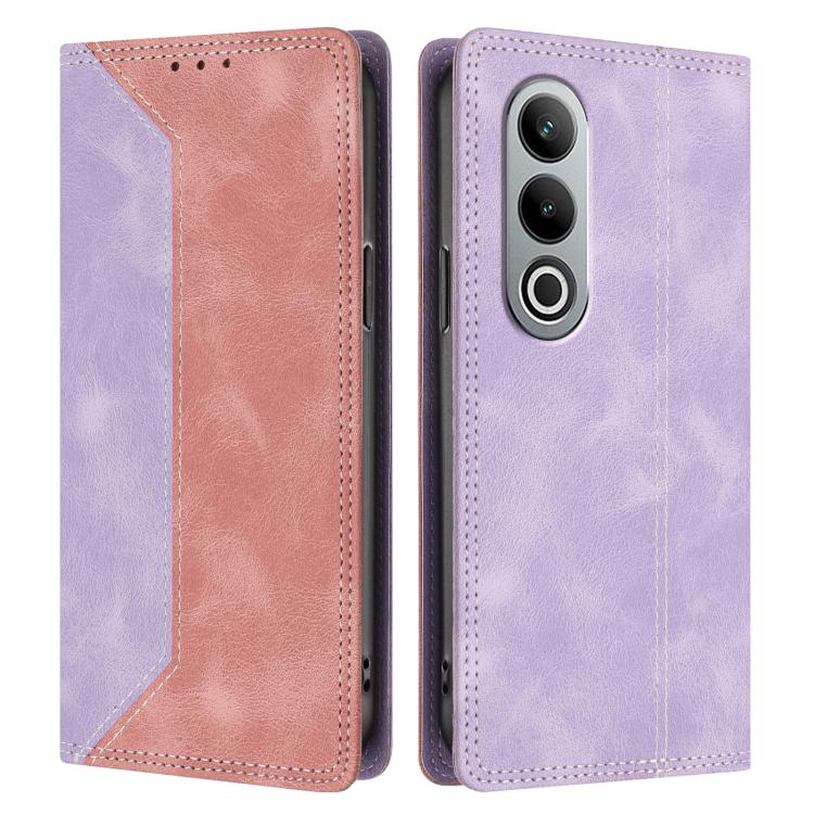 For OnePlus Nord CE4 Skin Feel Two-tone RFID Blocking Vegan Leather Phone Case