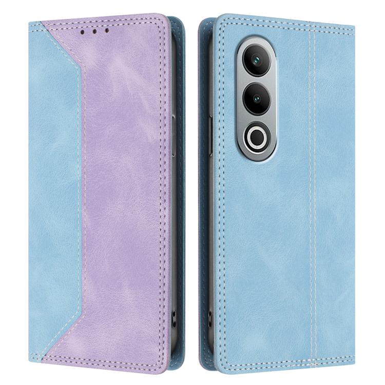 For OnePlus Nord CE4 Skin Feel Two-tone RFID Blocking Vegan Leather Phone Case