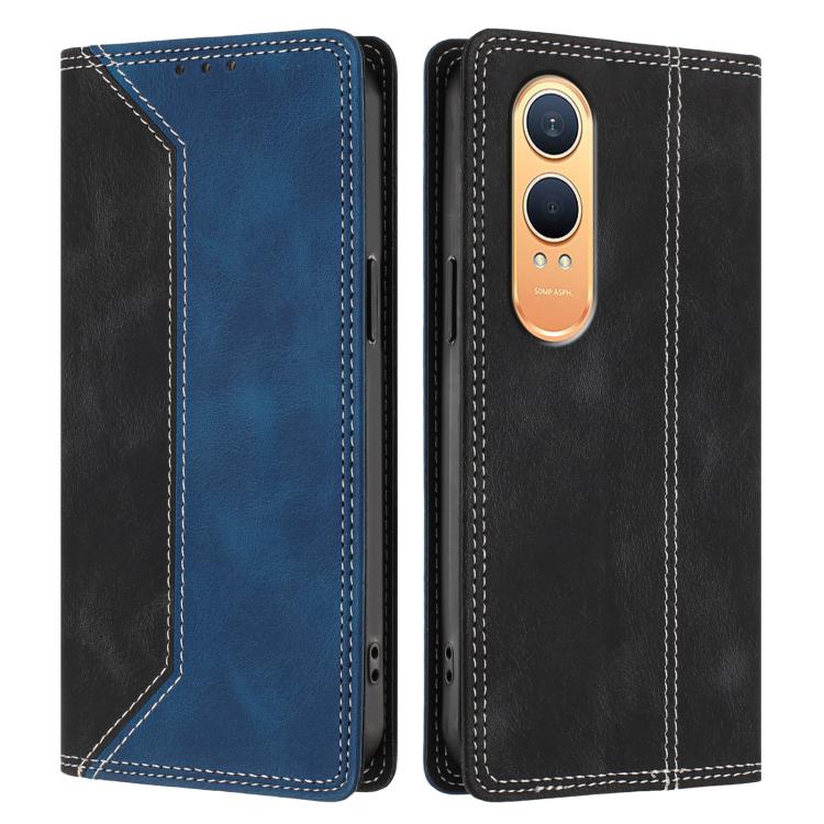 For OnePlus Nord CE4 Lite Skin Feel Two-tone RFID Blocking Vegan Leather Phone Case