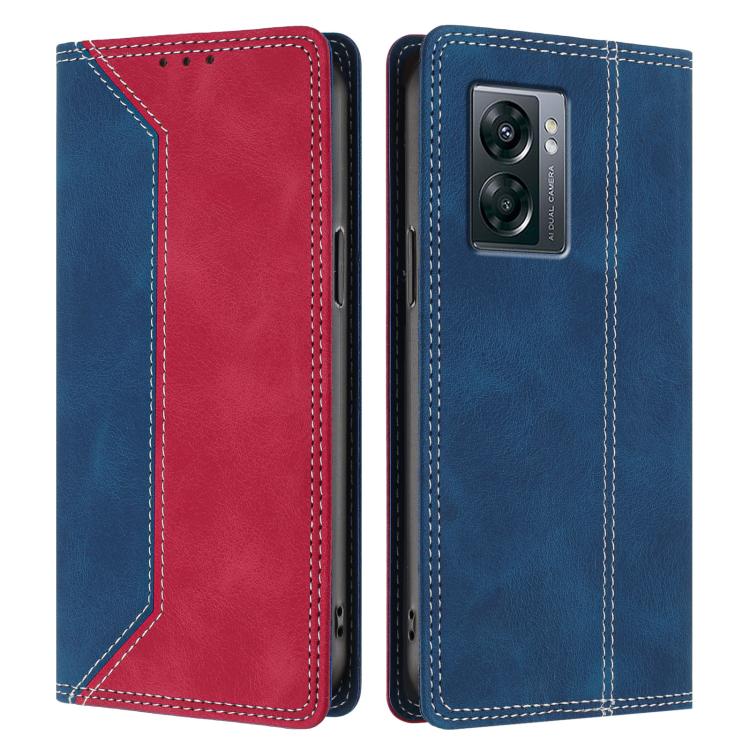 For OnePlus Nord N300 Skin Feel Two-tone RFID Blocking Vegan Leather Phone Case