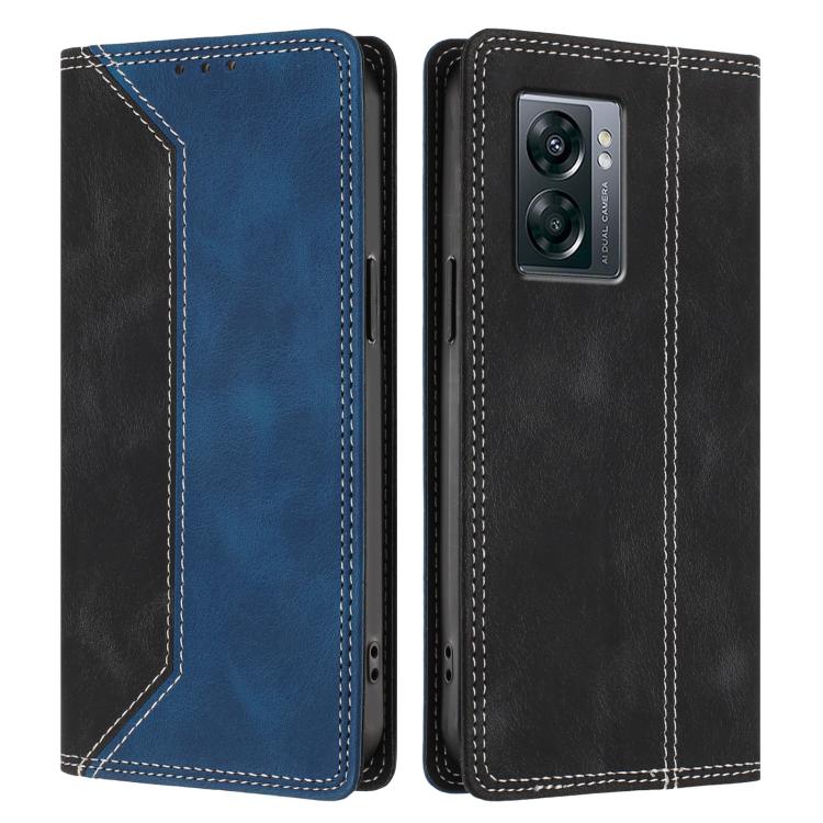 For OnePlus Nord N300 Skin Feel Two-tone RFID Blocking Vegan Leather Phone Case