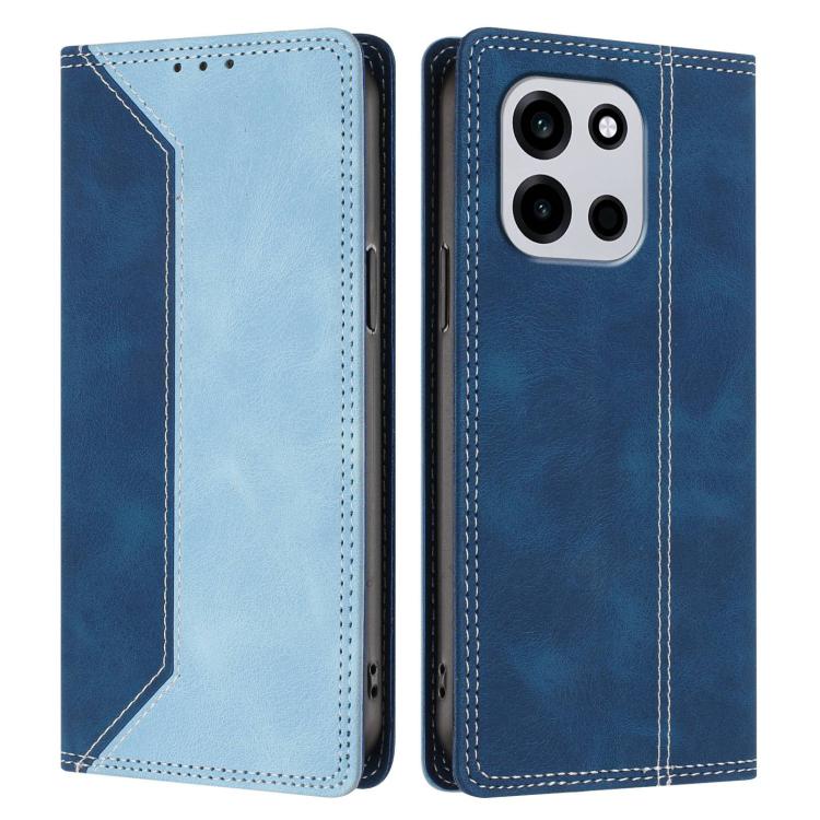 For OnePlus Nord 6 Skin Feel Two-tone RFID Blocking Vegan Leather Phone Case