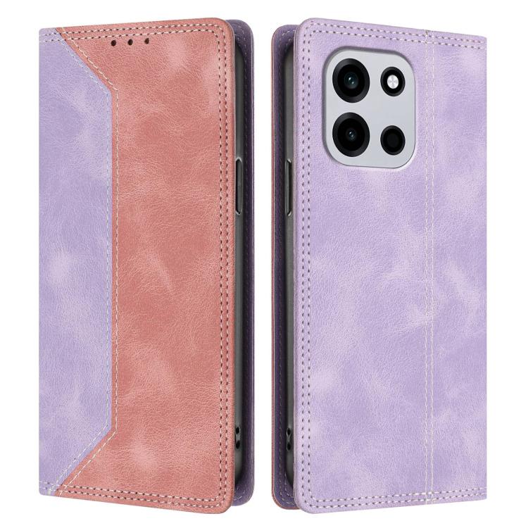 For OnePlus Nord 6 Skin Feel Two-tone RFID Blocking Vegan Leather Phone Case