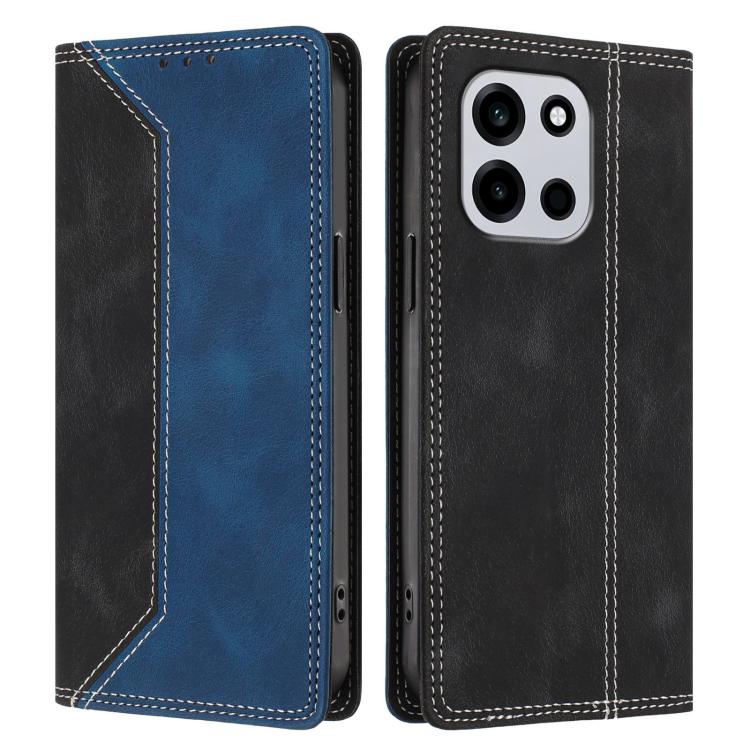 For OnePlus Nord 6 Skin Feel Two-tone RFID Blocking Vegan Leather Phone Case