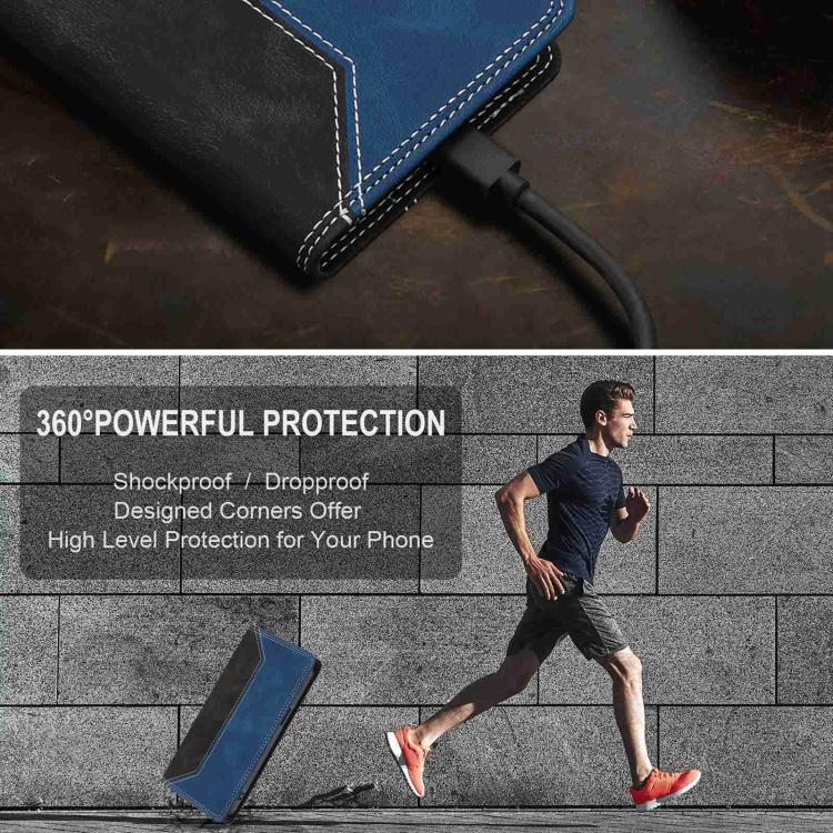For OnePlus Nord 6 Skin Feel Two-tone RFID Blocking Vegan Leather Phone Case