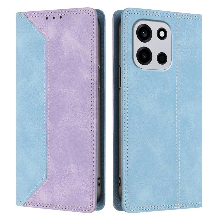 For OnePlus Nord 6 Skin Feel Two-tone RFID Blocking Vegan Leather Phone Case