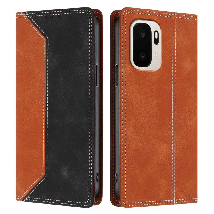 For OnePlus Ace 6 Ultra Skin Feel Two-tone RFID Blocking Vegan Leather Phone Case