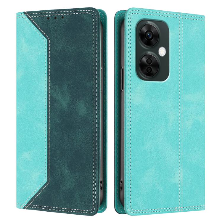 For OnePlus Nord CE 3 Lite / Nord N30 Skin Feel Two-tone RFID Blocking Vegan Leather Phone Case