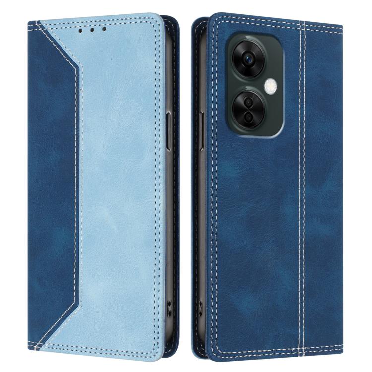 For OnePlus Nord CE 3 Lite / Nord N30 Skin Feel Two-tone RFID Blocking Vegan Leather Phone Case
