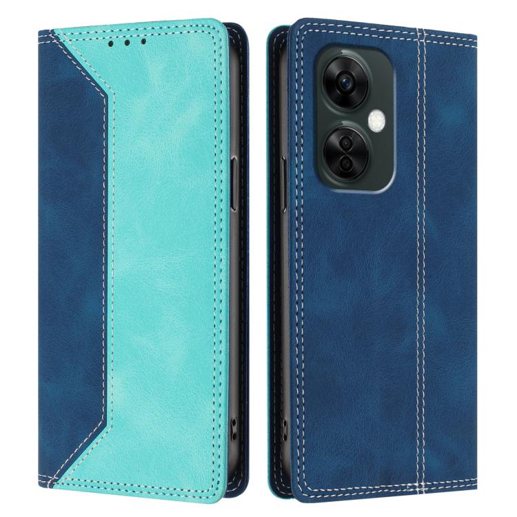 For OnePlus Nord CE 3 Lite / Nord N30 Skin Feel Two-tone RFID Blocking Vegan Leather Phone Case