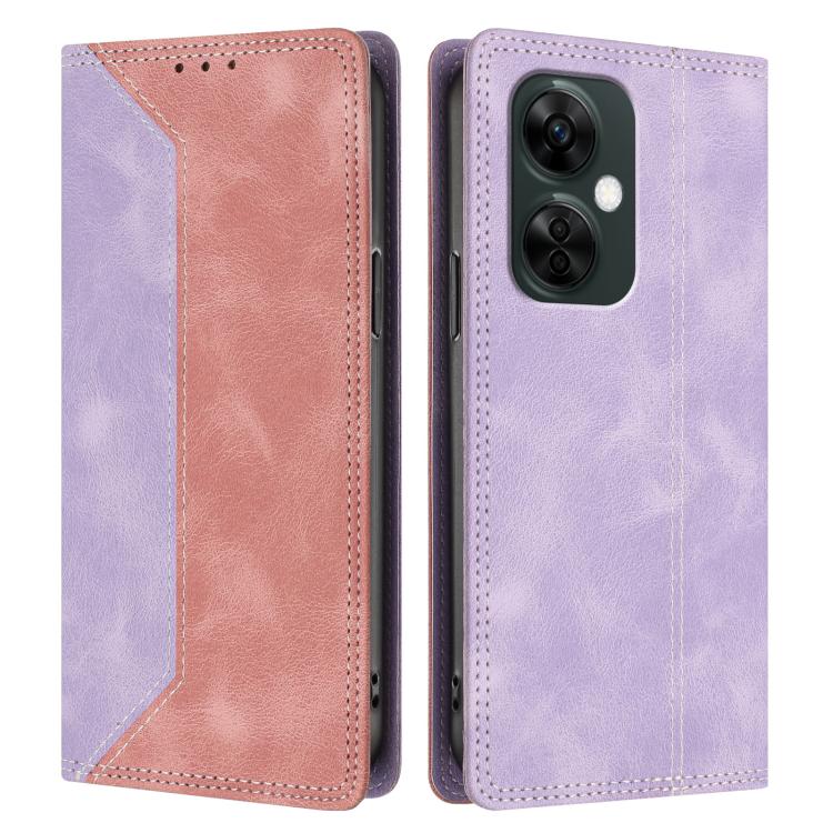 For OnePlus Nord CE 3 Lite / Nord N30 Skin Feel Two-tone RFID Blocking Vegan Leather Phone Case