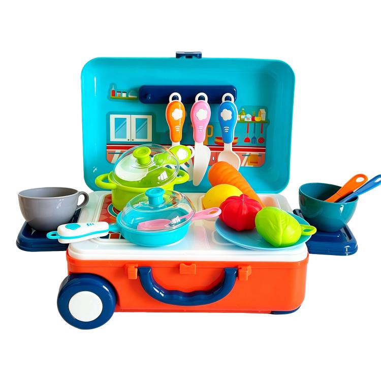 Simulation Plastic Pretend Play Pull Rod Box, Type:Kitchen