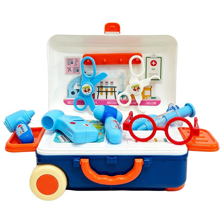 Simulation Plastic Pretend Play Pull Rod Box, Type:Doctors