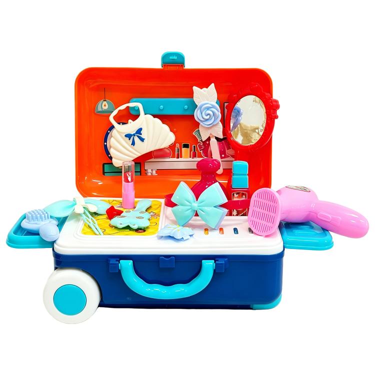 Simulation Plastic Pretend Play Pull Rod Box, Type:Beauty