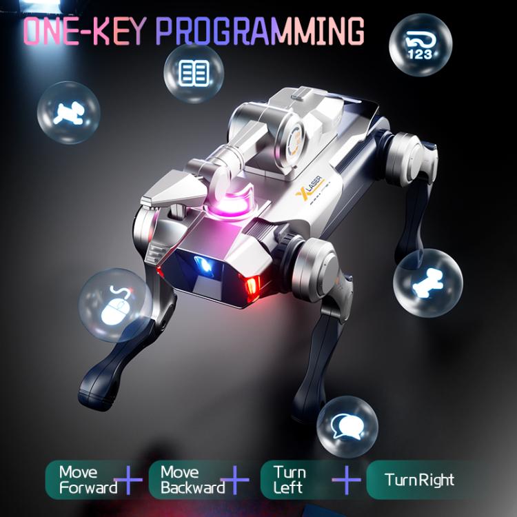 JJR/C R41 Hunter Blade Smart Remote Control Robot Dog, Specification:with Clip - Silver White