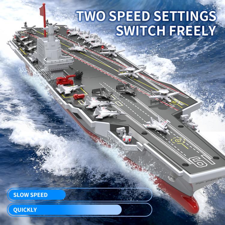 JJR/C S27 Remote Control Aircraft Carrier Toy with Water Cannon - Grey