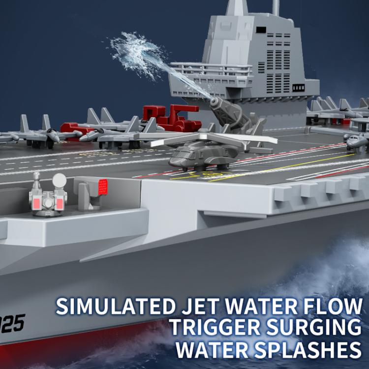 JJR/C S27 Remote Control Aircraft Carrier Toy with Water Cannon - Grey