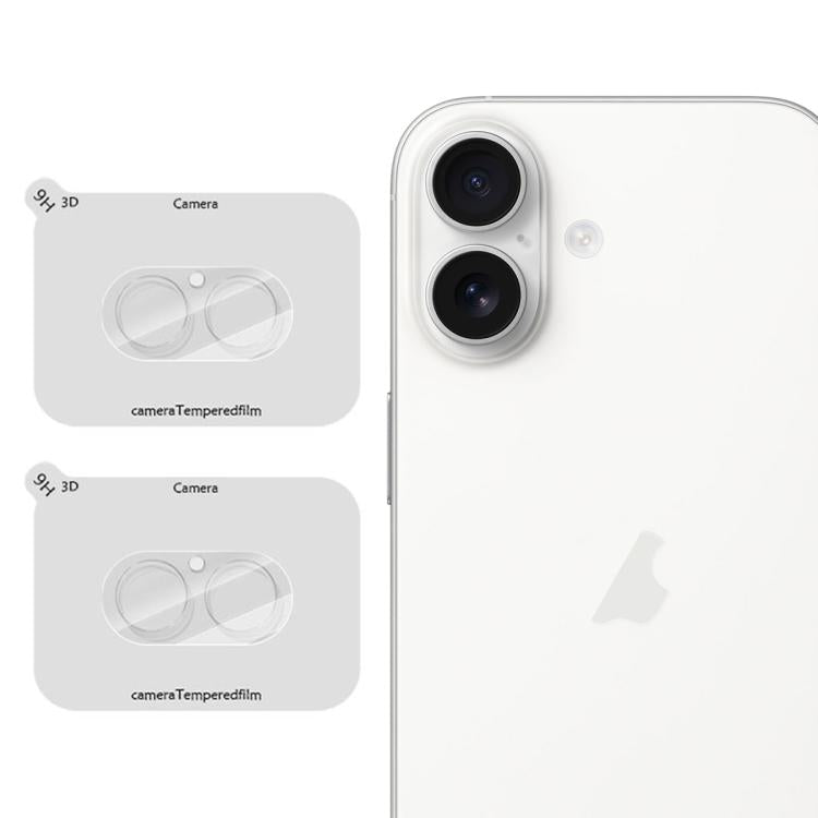 For iPhone 17 2pcs/Set LeReach TF Series 3D Full Coverage Version HD Wear-Resistant Camera Lens Glass Film