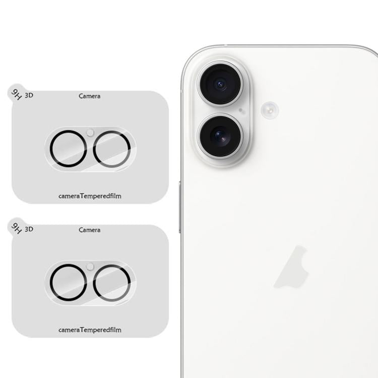 For iPhone 17 2pcs/Set LeReach TF Series 3D Full Coverage Version HD Wear-Resistant Camera Lens Glass Film