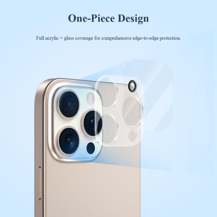 For iPhone 16 Pro / 16 Pro Max LeReach TF Series 3D Full Coverage Version HD Wear-Resistant Camera Lens Glass Film