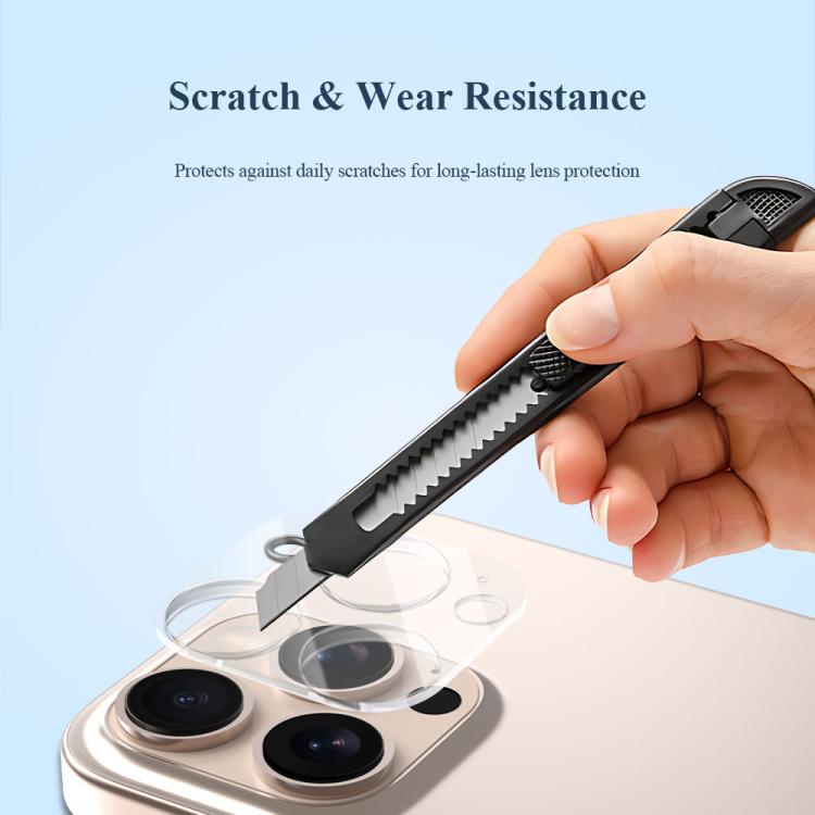For iPhone 16 Pro / 16 Pro Max LeReach TF Series 3D Full Coverage Version HD Wear-Resistant Camera Lens Glass Film
