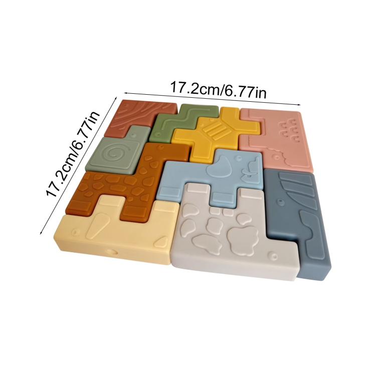 10pcs / Set Children Early Educational Soft Building Block Relief-carved Stacking Game